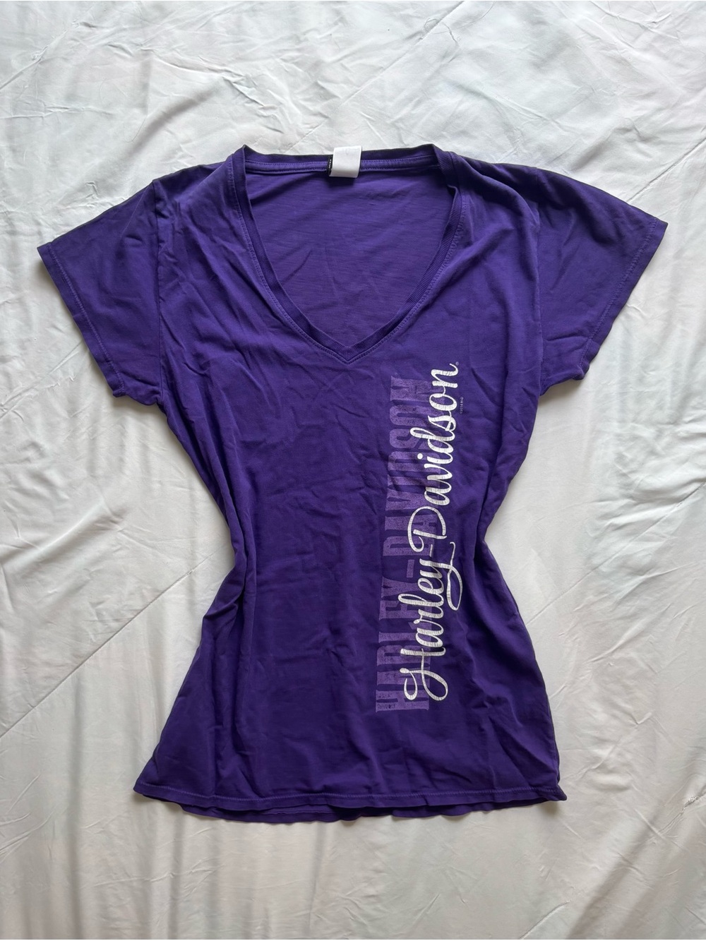 Harley-Davidson Purple V-Neck Logo Tee
